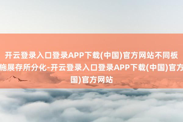 开云登录入口登录APP下载(中国)官方网站不同板块的施展存所分化-开云登录入口登录APP下载(中国)官方网站